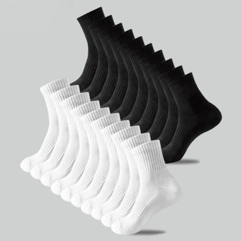 5/10/20 Pairs Neutral Solid Color Socks