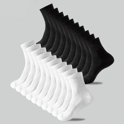 5/10/20 Pairs Neutral Solid Color Socks