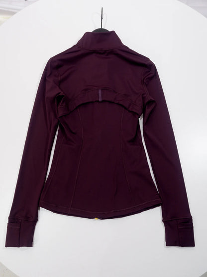 Gold zipper jacket and yoga pants set