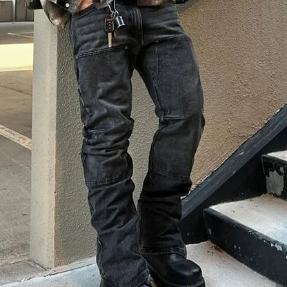 Men's Distressed Bootcut Jeans