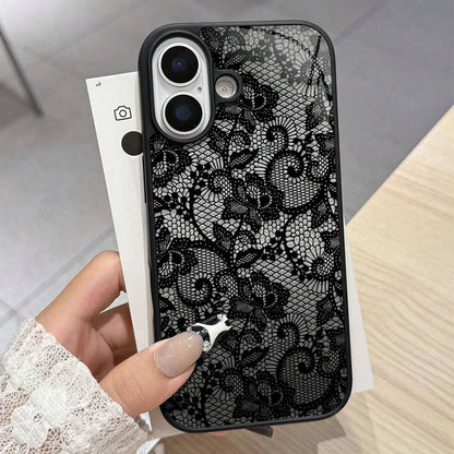 Lace Pattern Silicone Cover For iPhone
