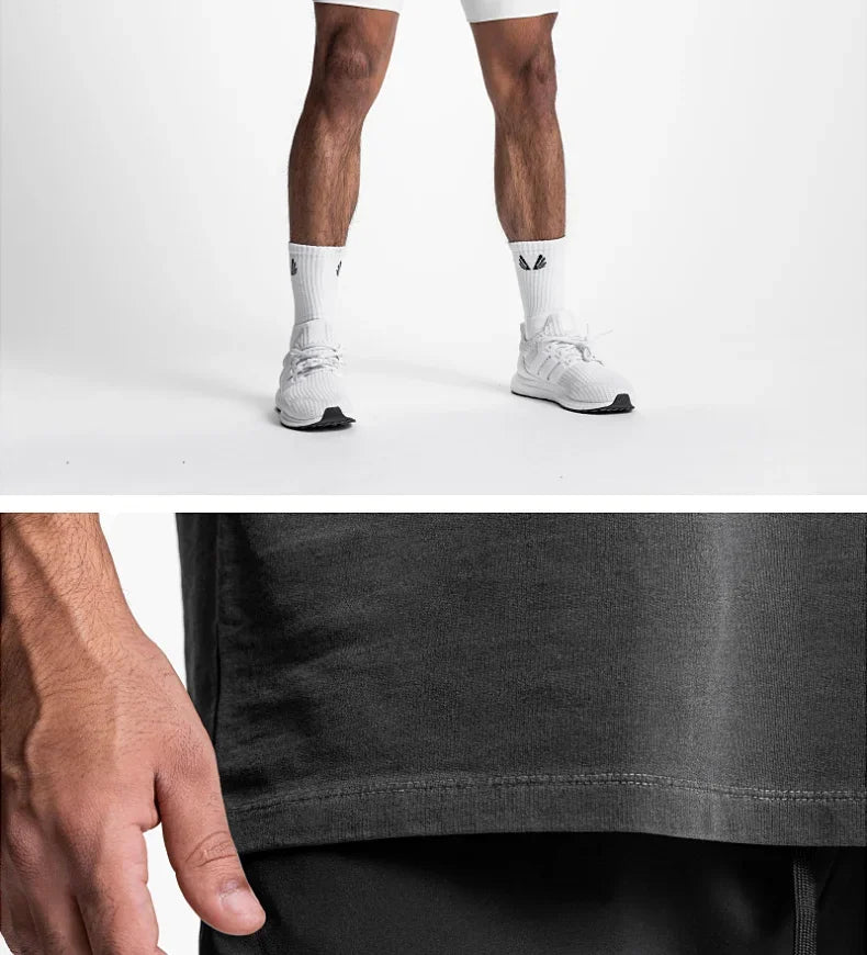 Mens Gyms Fitness 2 in 1 Quick Dry Shorts Summer Running Bodybuilding Jogging Casual Short Pants Workout Male Basketball Bottoms