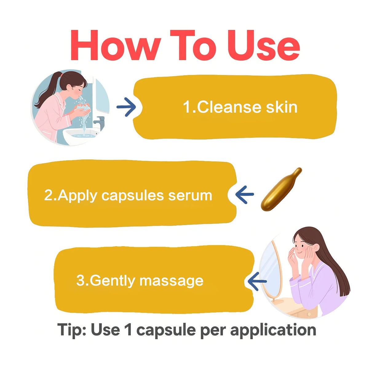 Hydrating and Moisturizing Vitamin E Serum Capsules