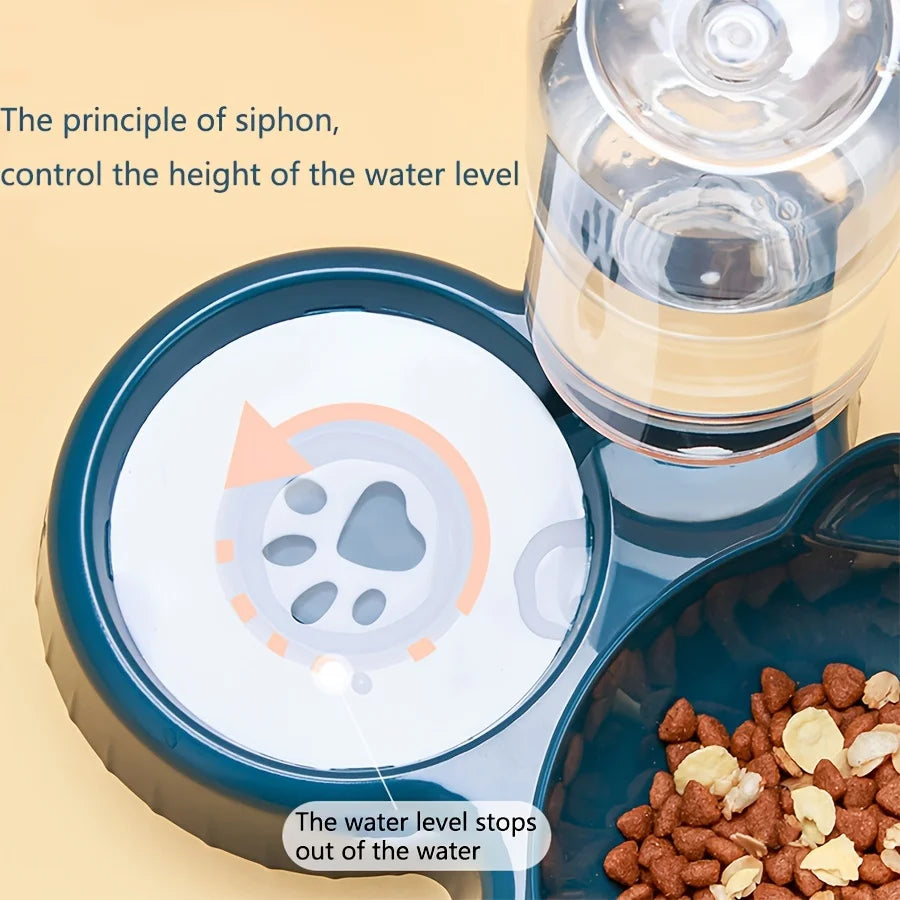 Pet Bowl with Water Feeder3-in-1 Ear Design