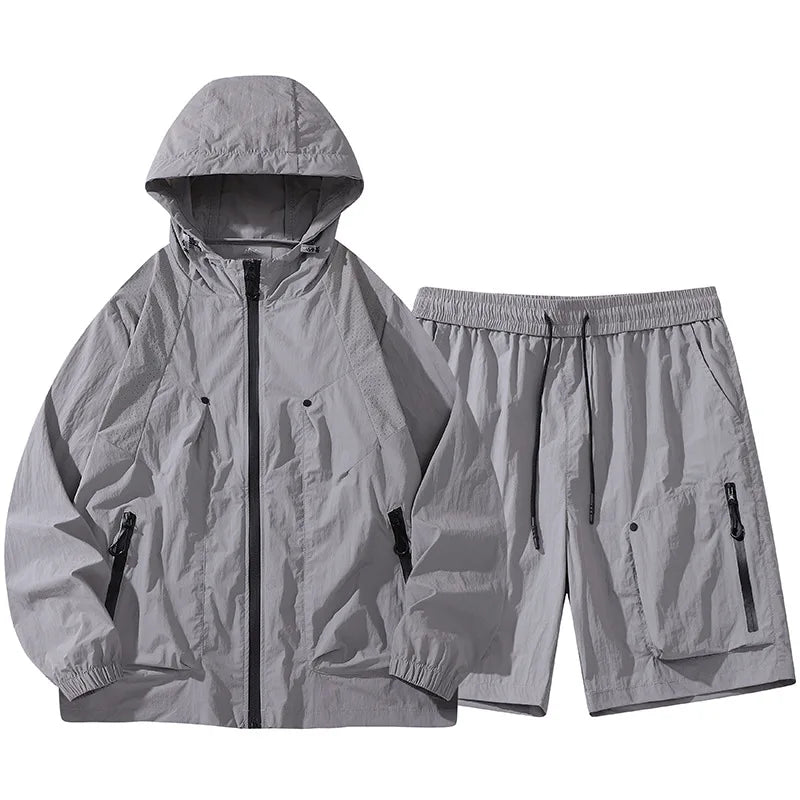Men's Summer New Breathable Outdoor Quick Drying Short Set