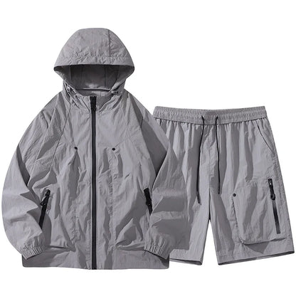 Men's Summer New Breathable Outdoor Quick Drying Short Set
