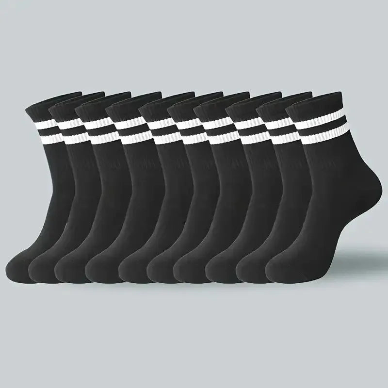 5/10/20 Pairs Neutral Solid Color Socks