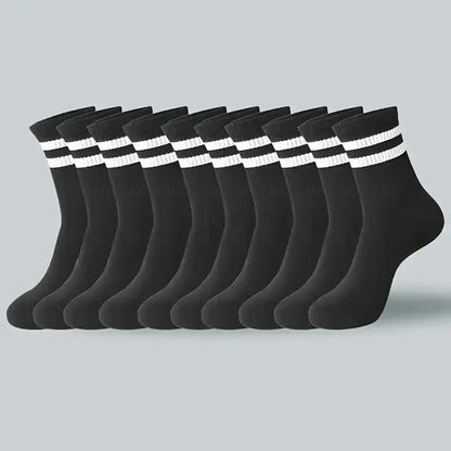 5/10/20 Pairs Neutral Solid Color Socks