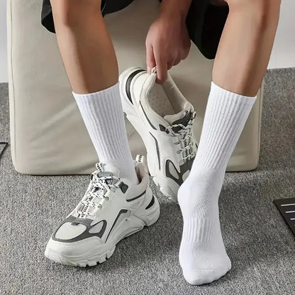 5/10/20 Pairs Neutral Solid Color Socks