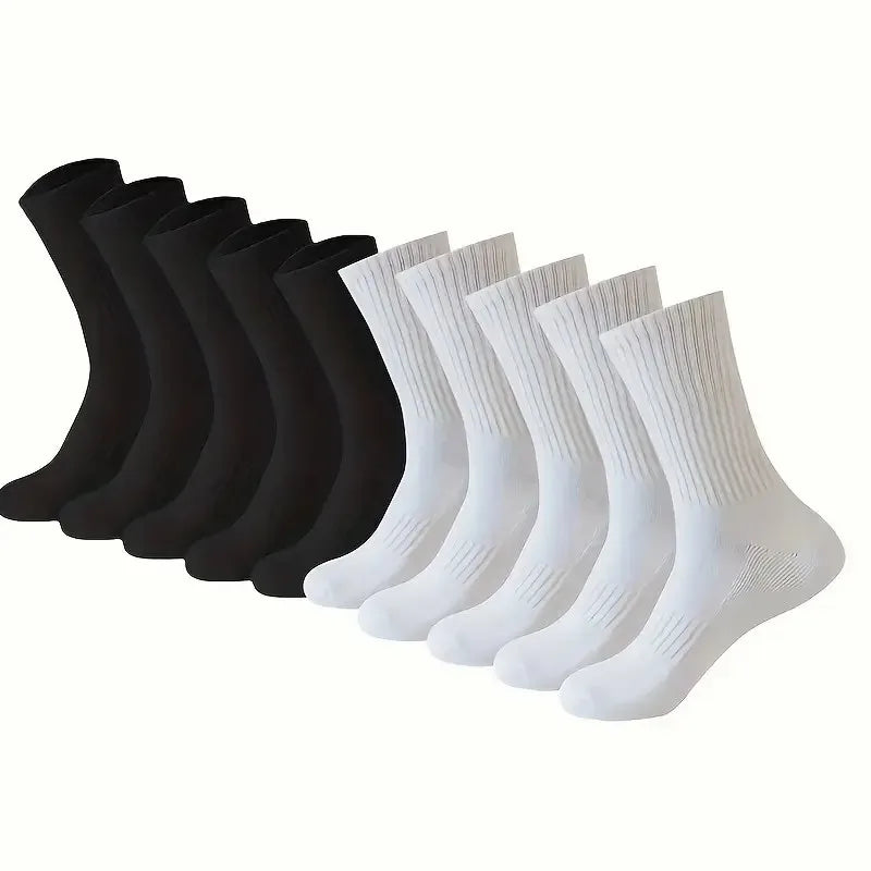 5/10/20 Pairs Neutral Solid Color Socks