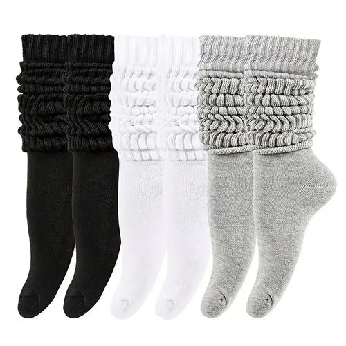3 Pairs Women Pile Up Socks