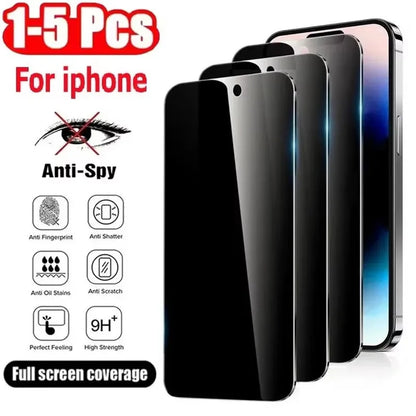 1-5pcs Full Cover Anti Spy Screen Protector