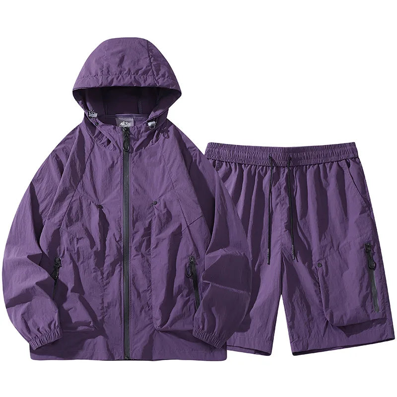 Men's Summer New Breathable Outdoor Quick Drying Short Set