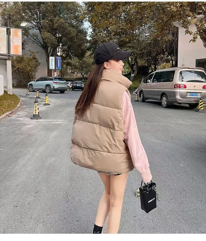 \Women's Stand Collar Zipper Vest