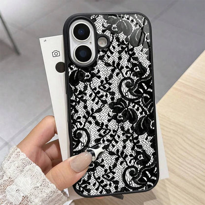 Lace Pattern Silicone Cover For iPhone