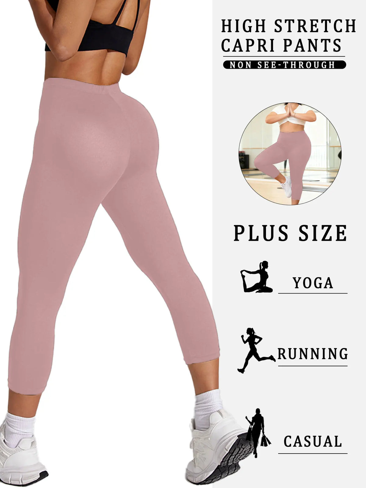 Plus Size Capri Tights