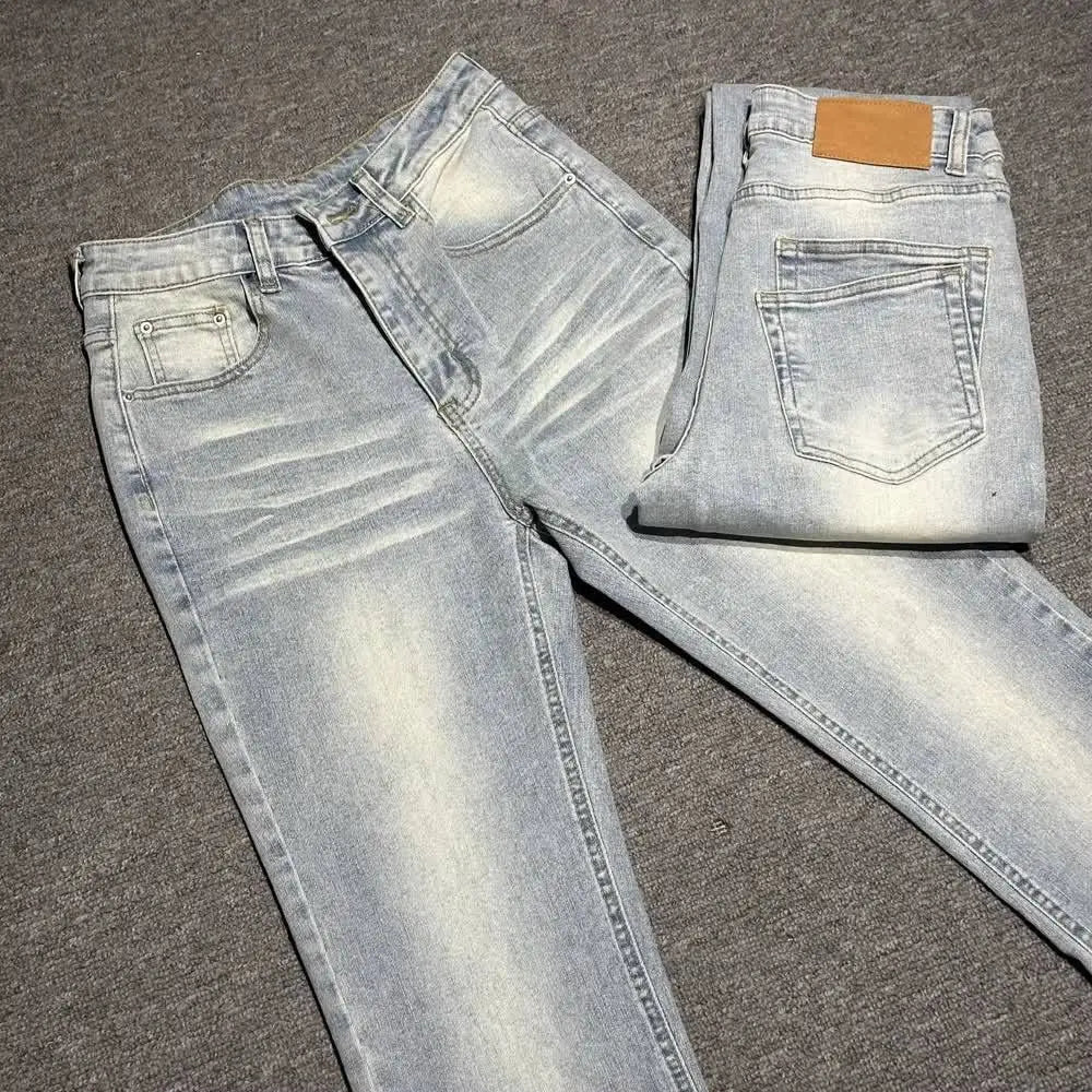 Luxury Washed Light Blue Jeans