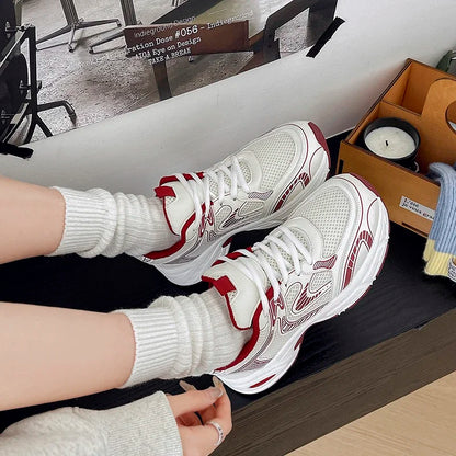 Spring and Autumn New Thick Sole Sneakers