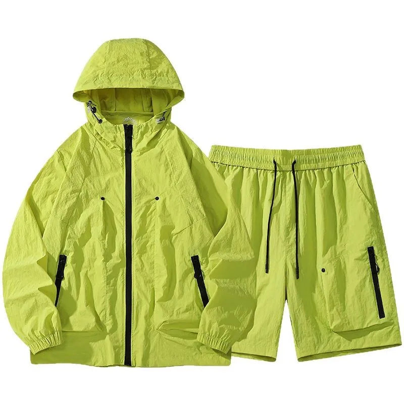 Men's Summer New Breathable Outdoor Quick Drying Short Set