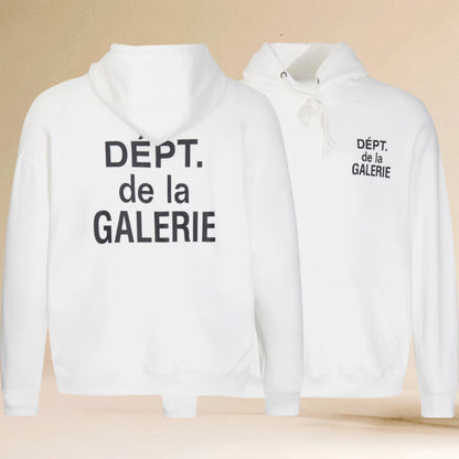 Pop Gallery Dept Hoodie with Letter Print