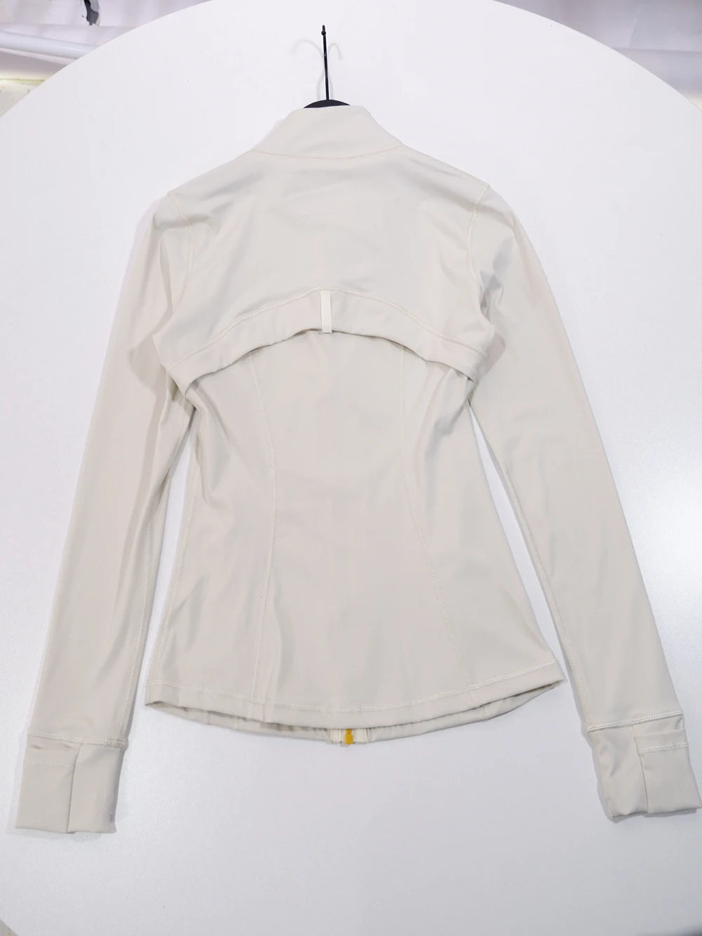 Gold zipper jacket and yoga pants set