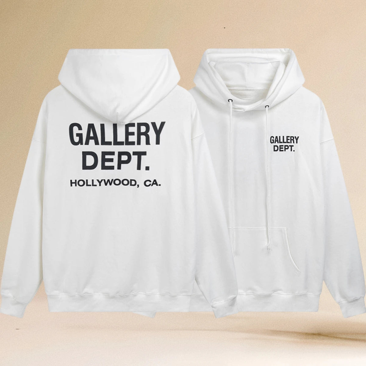 Pop Gallery Dept Hoodie with Letter Print