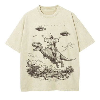 Cartoon Dinosaur Print Fashion T-Shirt