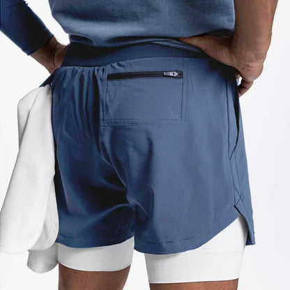 Men's Gyms Fitness 2 in 1 Quick Dry Shorts