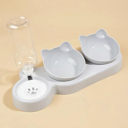 Pet Bowl with Water Feeder3-in-1 Ear Design