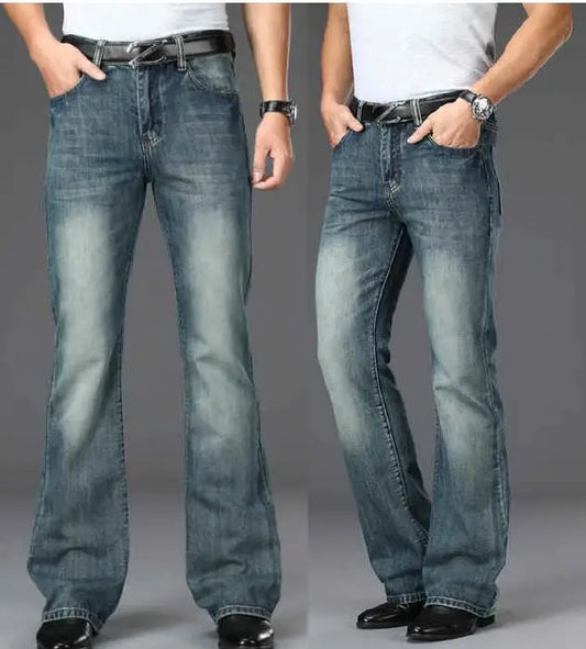 Men's Flared Jeans Loose Men Big-Leg Jeans Men Flared Pants Boot Cut Leg Designer Classic Jeans Multiple Styles Size 28-40