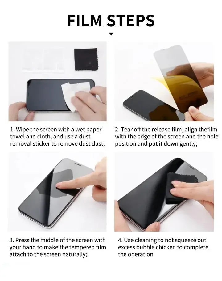 1-5pcs Full Cover Anti Spy Screen Protector