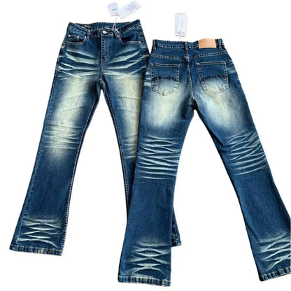 Washed Cat Beard Jeans