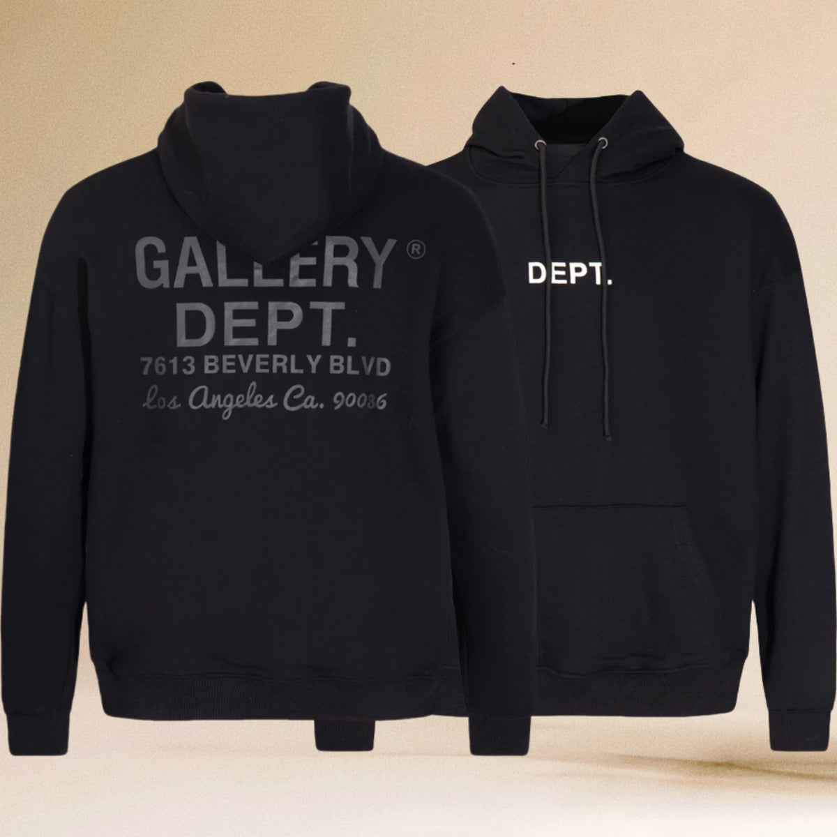 Pop Gallery Dept Hoodie with Letter Print