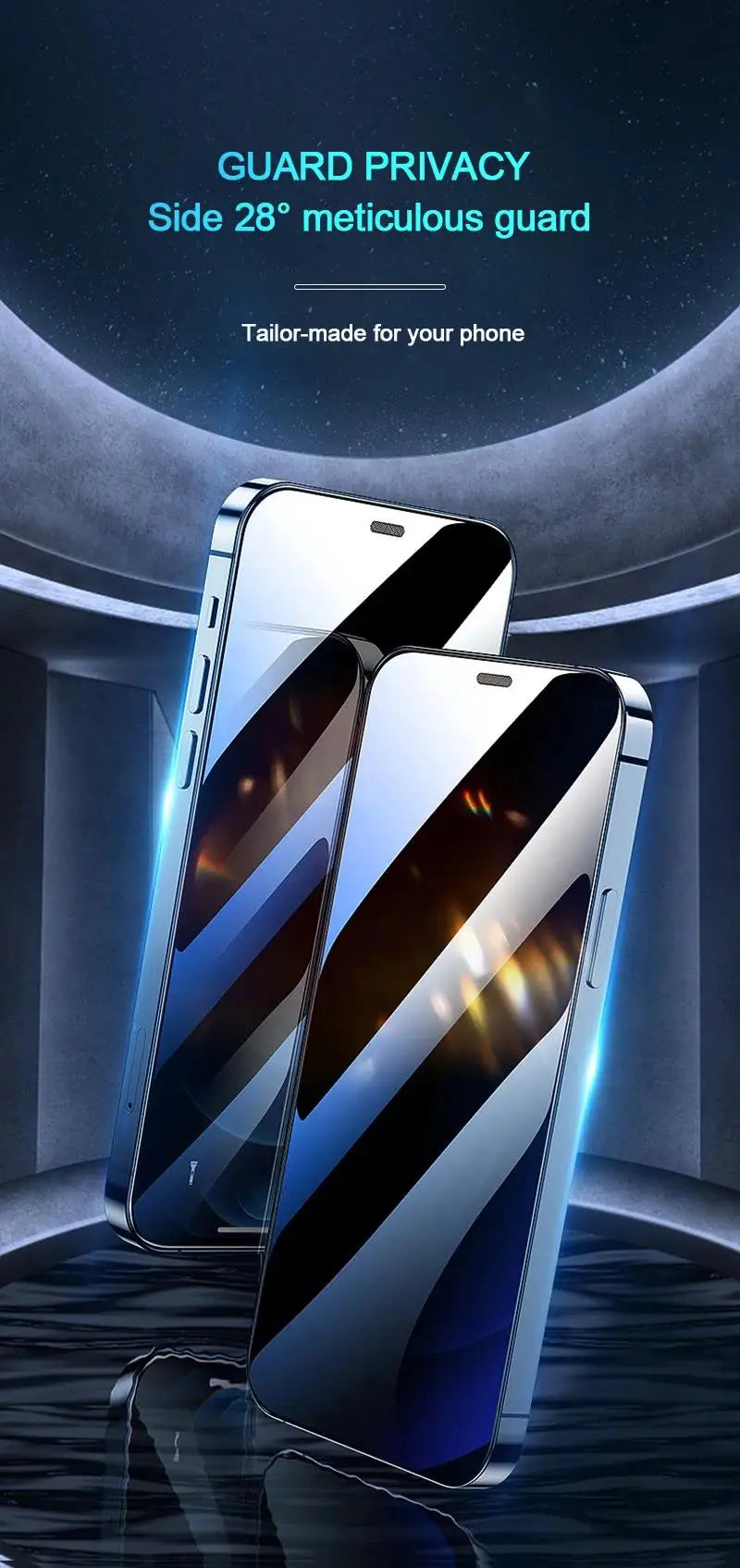 1-5pcs Full Cover Anti Spy Screen Protector