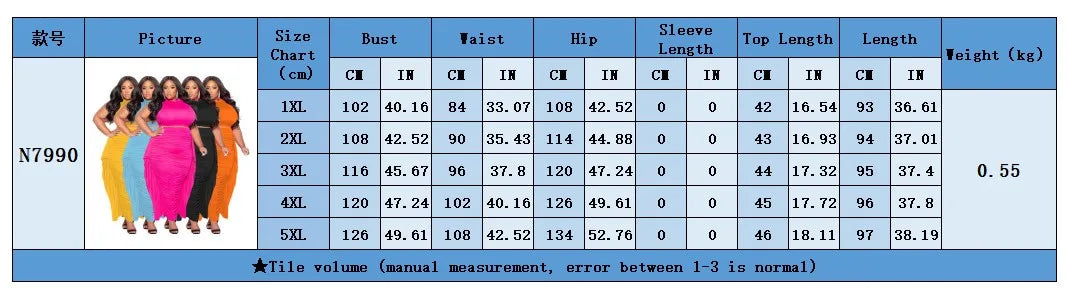 Plus Size Tassel Matching Set Women Chubby Crop Top Female Ruced Dress Luxury Elegant Outfit 2024 Summer Two Piece Skirt Set