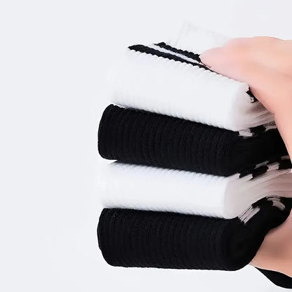 5/10/20 Pairs Neutral Solid Color Socks
