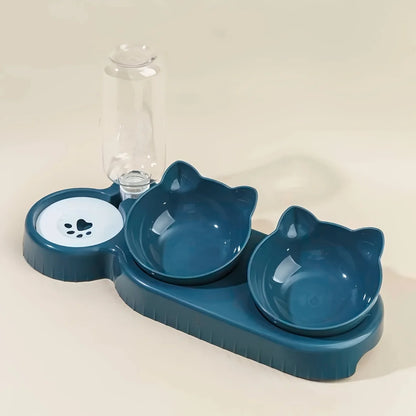Pet Bowl with Water Feeder3-in-1 Ear Design