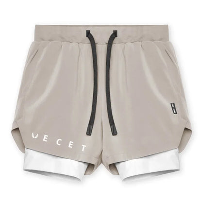 Men's Gyms Fitness 2 in 1 Quick Dry Shorts
