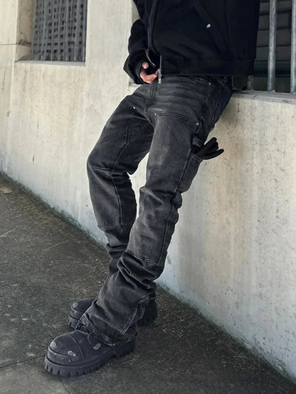 Men's Distressed Bootcut Jeans
