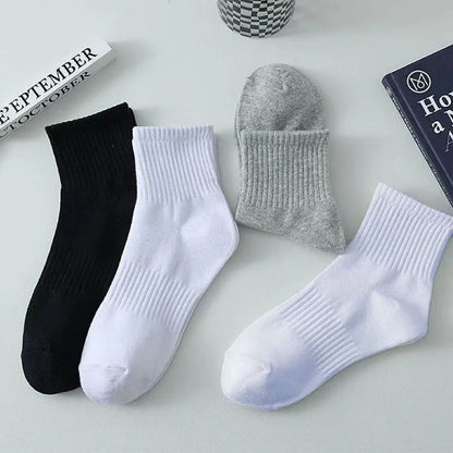 5/10/20 Pairs Neutral Solid Color Socks