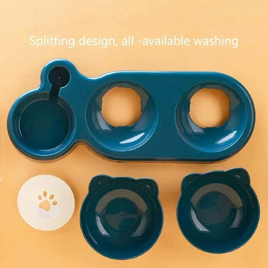 Pet Bowl with Water Feeder3-in-1 Ear Design