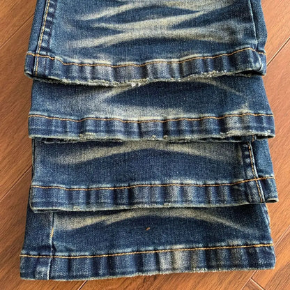 Washed Cat Beard Jeans