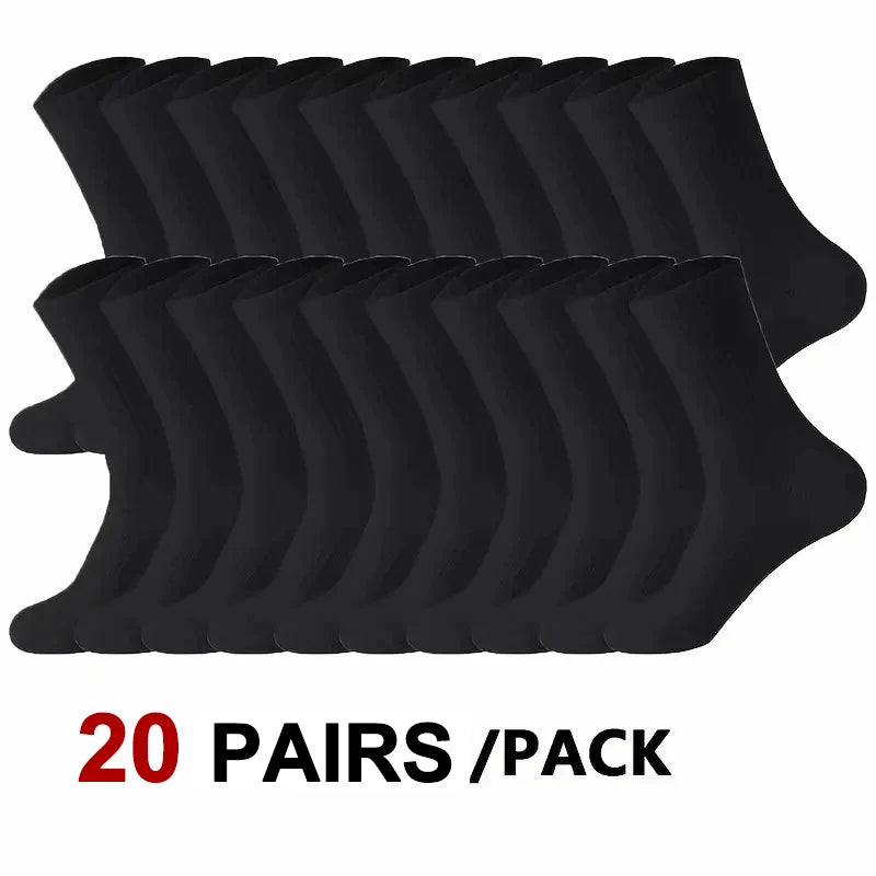 5/10/20 Pairs Neutral Solid Color Socks
