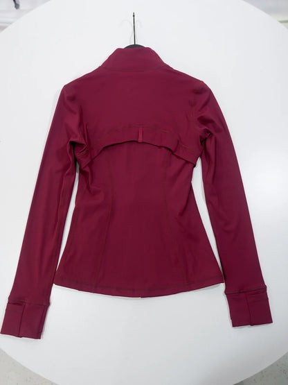 Gold zipper jacket and yoga pants set